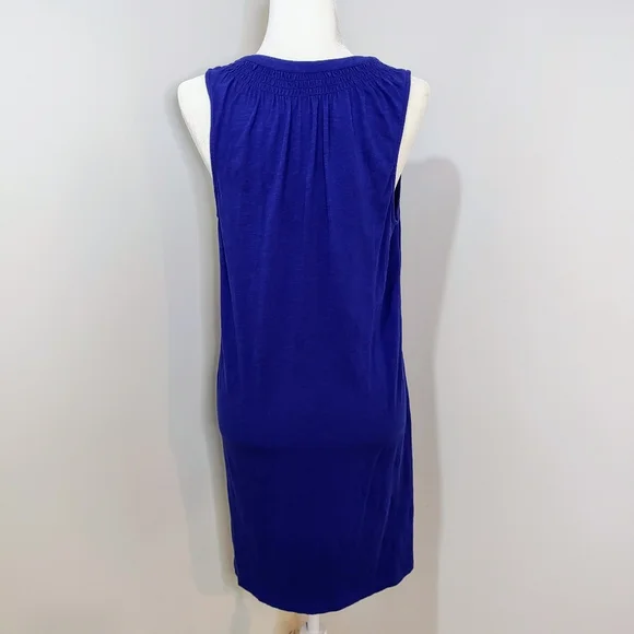 Lilly Pulitzer Esse Royal Blue Sleeveless Midi Shift Dress w/ Button Detail in M - Picture 8 of 10